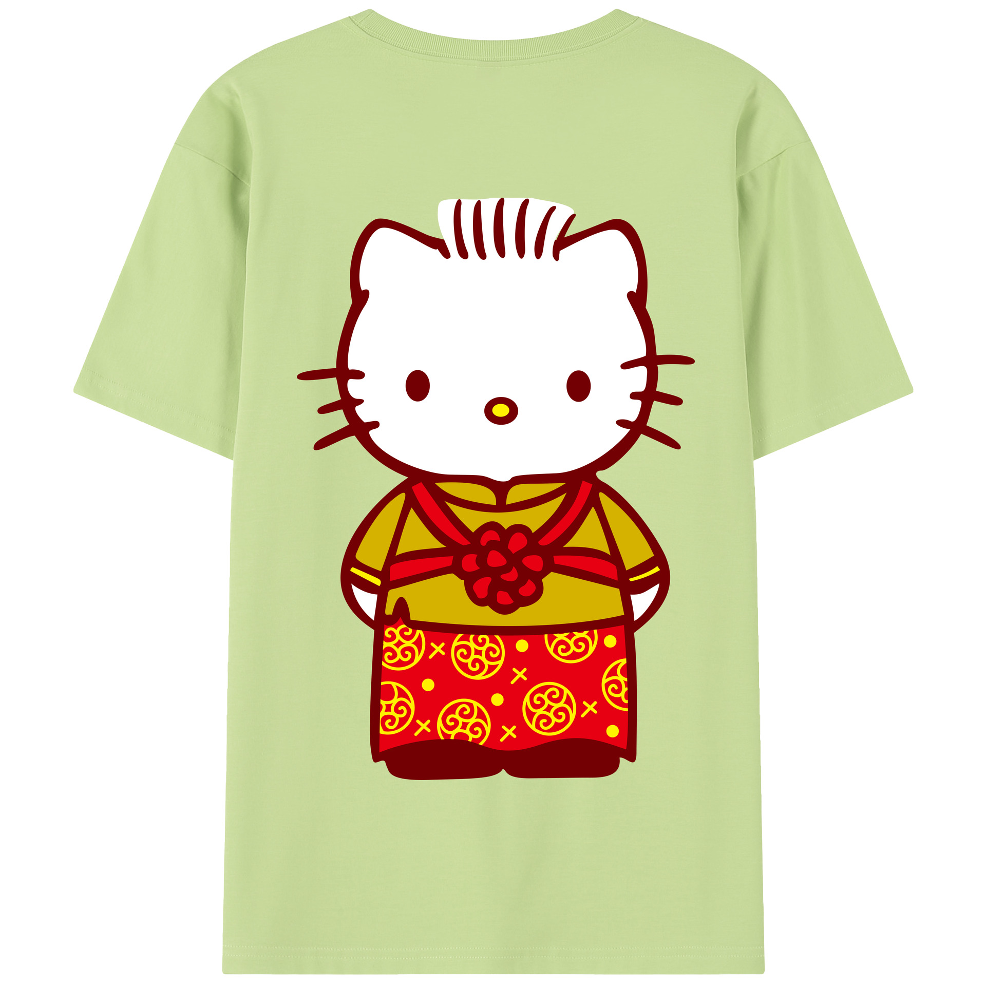 （画像用） Hello Kitty ハローキティ 綿100％半袖Tシャツ（背面プリント）